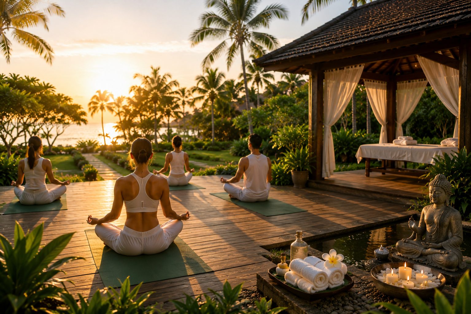 Sunrise yoga session, Vihangam